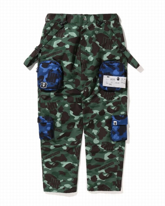 Pantalon Bape X UNDFTD Color Camo Multi Pouch Pocket Homme Vert | GWAKZ5408