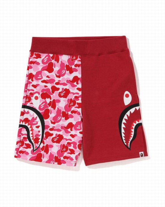 Shorts Bape ABC Camo Side Shark Homme Rose | SVMHA2108