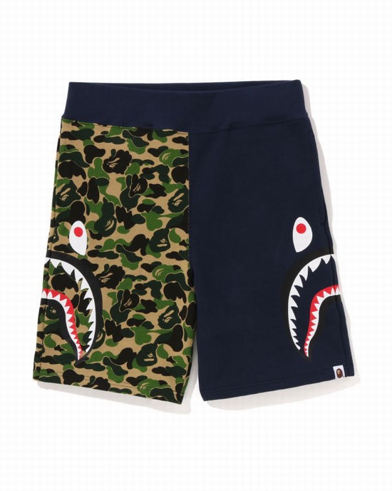 Shorts Bape ABC Camo Side Shark Homme Vert | WEVFT0362