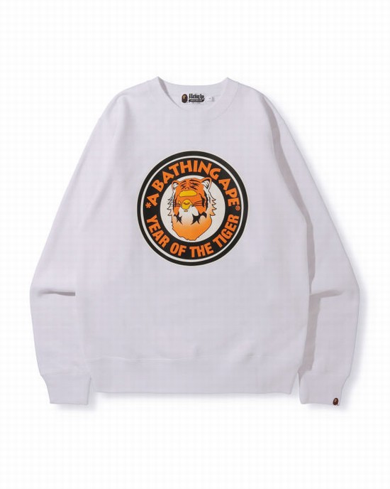 Sweats Bape Year Of The Tiger Crewneck Homme Blanche | CORZF0614