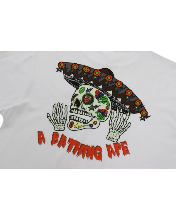 Sweats Bape Halloween Skull Glow In The Dark Long Sleeve Homme Blanche | FABDR6048