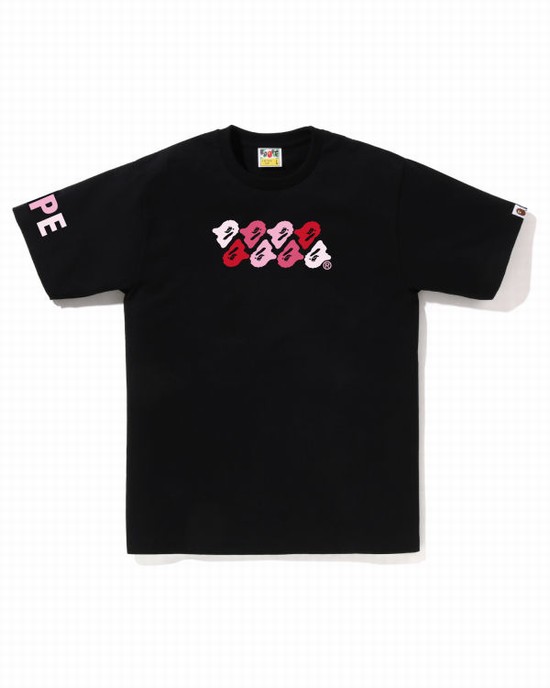 T Shirts Bape ABC Camo Homme Noir | GPOAS5807