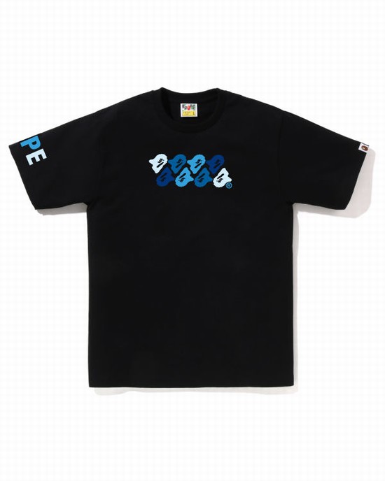 T Shirts Bape ABC Camo Homme Noir | YDGTK6721