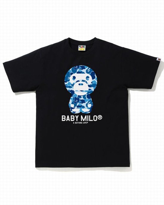 T Shirts Bape ABC Camo Milo Homme Noir | RIXEH8539