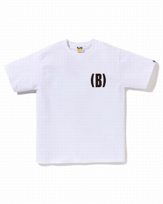 T Shirts Bape B One Point Homme Blanche | FTMAC3419