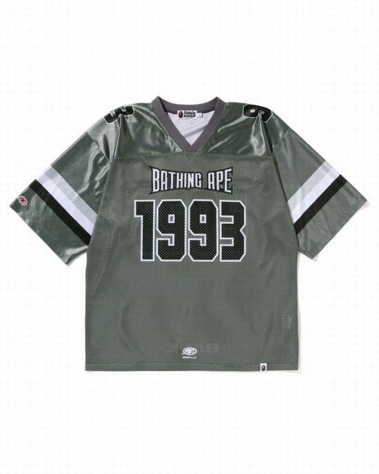 T Shirts Bape Football Jersey Homme Grise | YSIXL6501