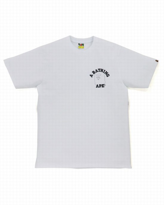 T Shirts Bape Line 1st Camo Face Homme Blanche | ZBJKN4185