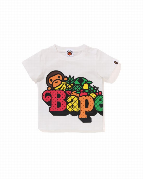 T Shirts Bape Milo Fruit Enfant Blanche | QCIKN4983