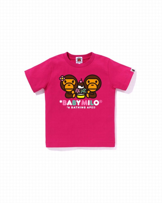 T Shirts Bape Milo Mixed Fruit Milo & Lisa Enfant Rose | ISAWV5427