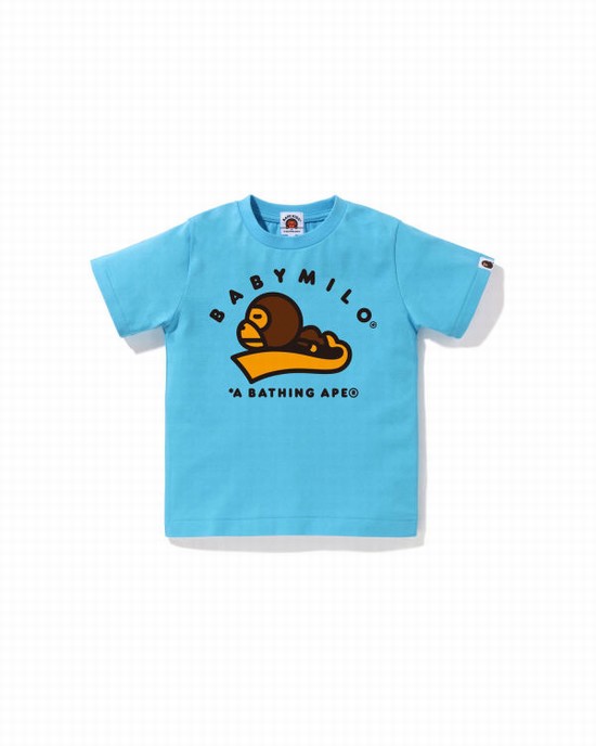 T Shirts Bape Milo Sleep Enfant Bleu | XQWDE7618