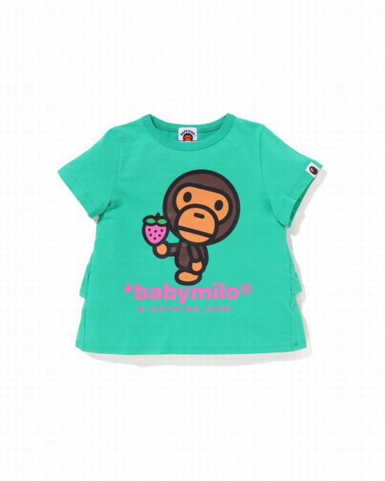 T Shirts Bape Milo Strawberry Frill Enfant Vert Clair | IQUDC3490