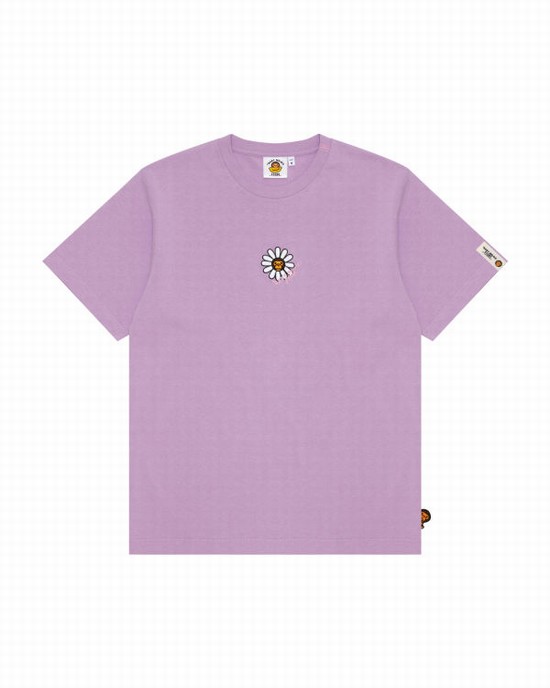 T Shirts Bape Milo short sleeve Femme Violette | SYUJK3261
