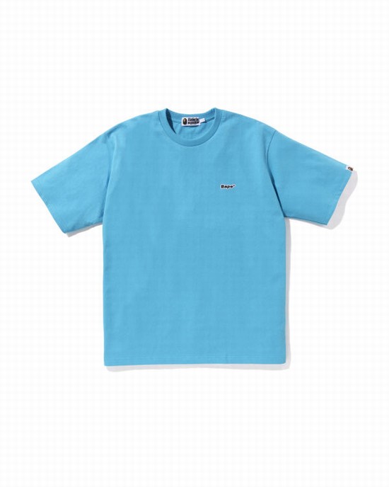 T Shirts Bape One Point Relaxed Fit Homme Bleu | VSNUR9805