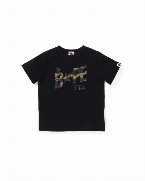 T Shirts Bape Reflector 1st Camo Sta Logo Enfant Noir | MZHTE5673