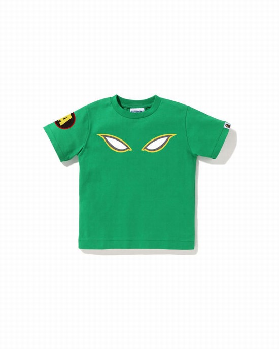 T Shirts Bape Shadow Enfant Vert | ADXLH6185