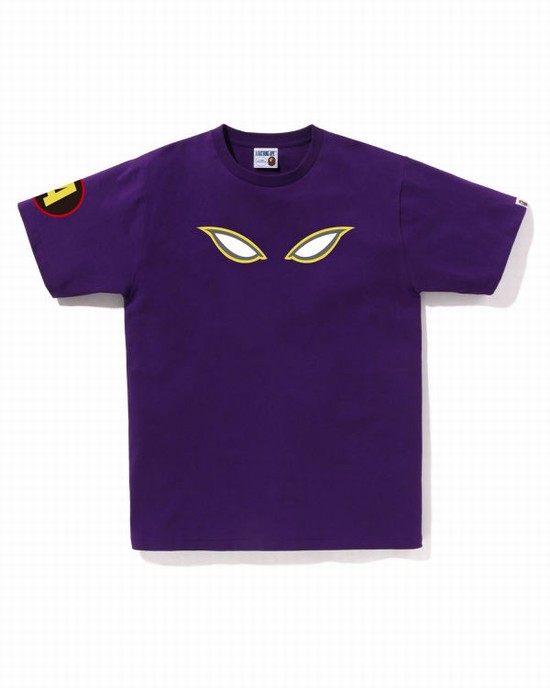 T Shirts Bape Shadow Homme Violette | LCQHP0431