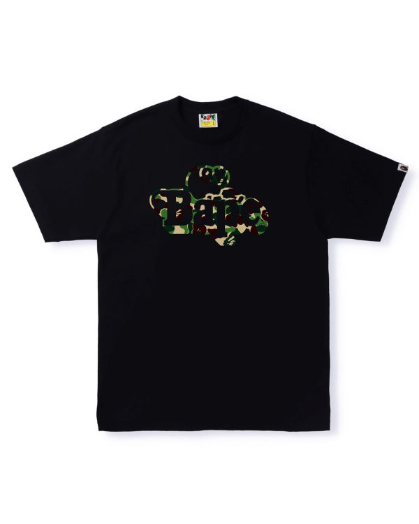 T Shirts Bape ABC Camo Milo On Homme Noir | QZXIE3215