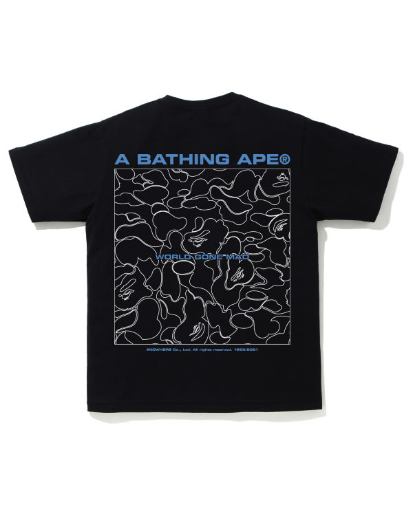 T Shirts Bape A Bathing Ape Line Camo Homme Noir | QLBWN7904