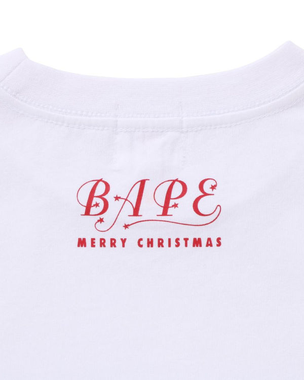 T Shirts Bape Christmas Ape Head Enfant Blanche | QHGNC3194