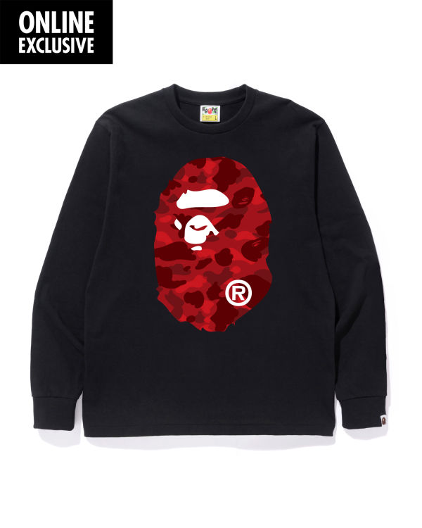 T Shirts Bape Color Camo Big Ape Head Homme Noir | BHEYC5621