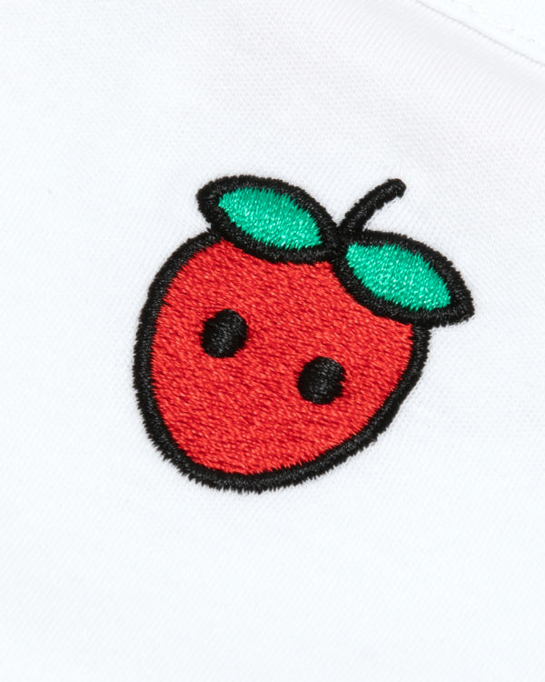 T Shirts Bape Logo berry Femme Blanche | CKTSX3762