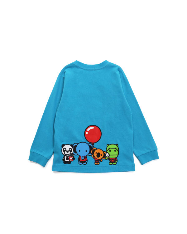 T Shirts Bape Milo & Friends L/S Enfant Bleu | NSIBW2958