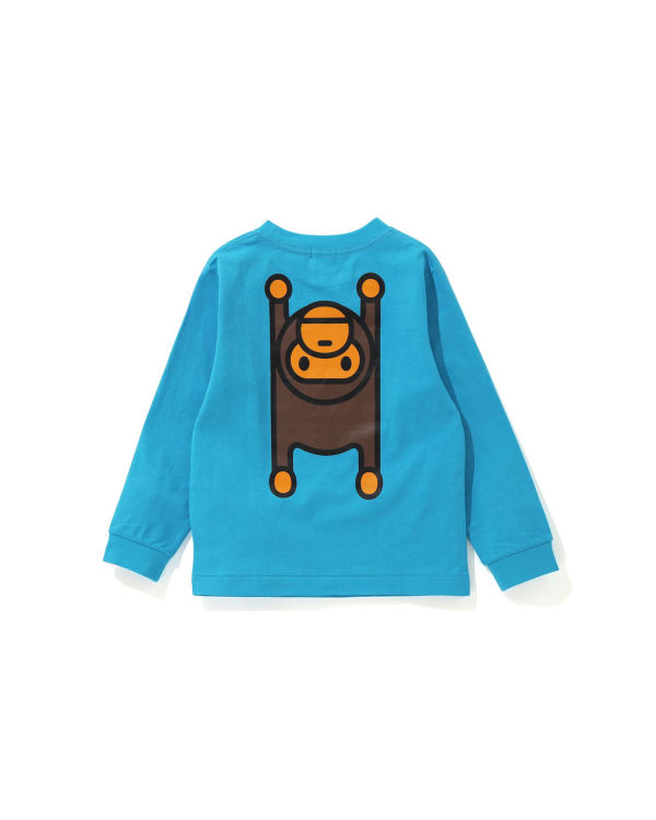 T Shirts Bape Milo Rug L/S Enfant Bleu | WLHCV6190