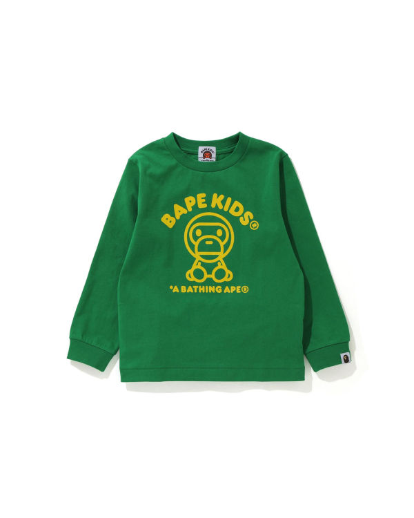 T Shirts Bape Milo Rug L/S Enfant Paon Vert | CJKYB4013