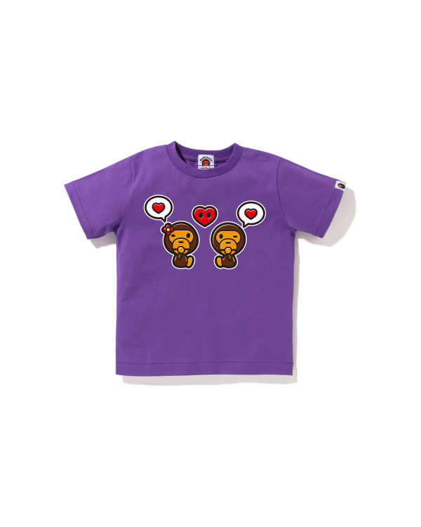 T Shirts Bape Milo Speech Balloon #1 Enfant Violette | JUOTD1023