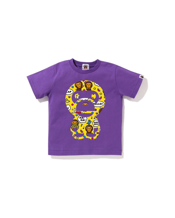 T Shirts Bape Milo Speech Balloon Big Milo Enfant Violette | DXWQI7952