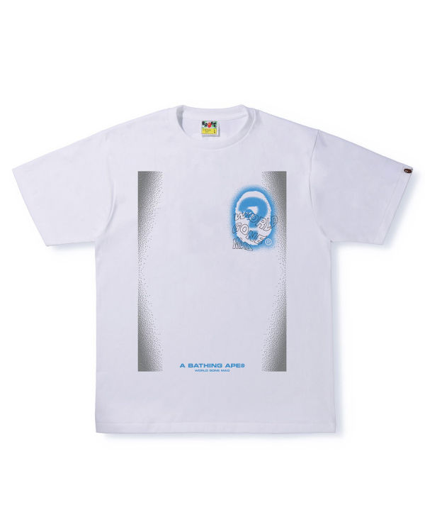 T Shirts Bape Multi Logo #3 Homme Blanche | BWMOE2908