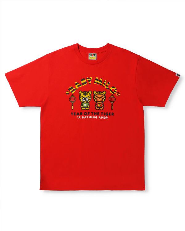 T Shirts Bape Year Of The Tiger Milo Homme Rouge Clair | SDENA4763